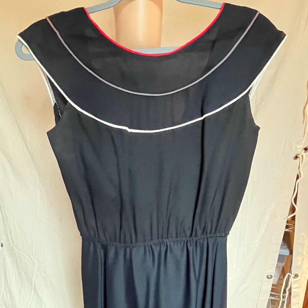 Vintage 50's rockabilly Pacino of California Black dress with full skirt sz 9/10